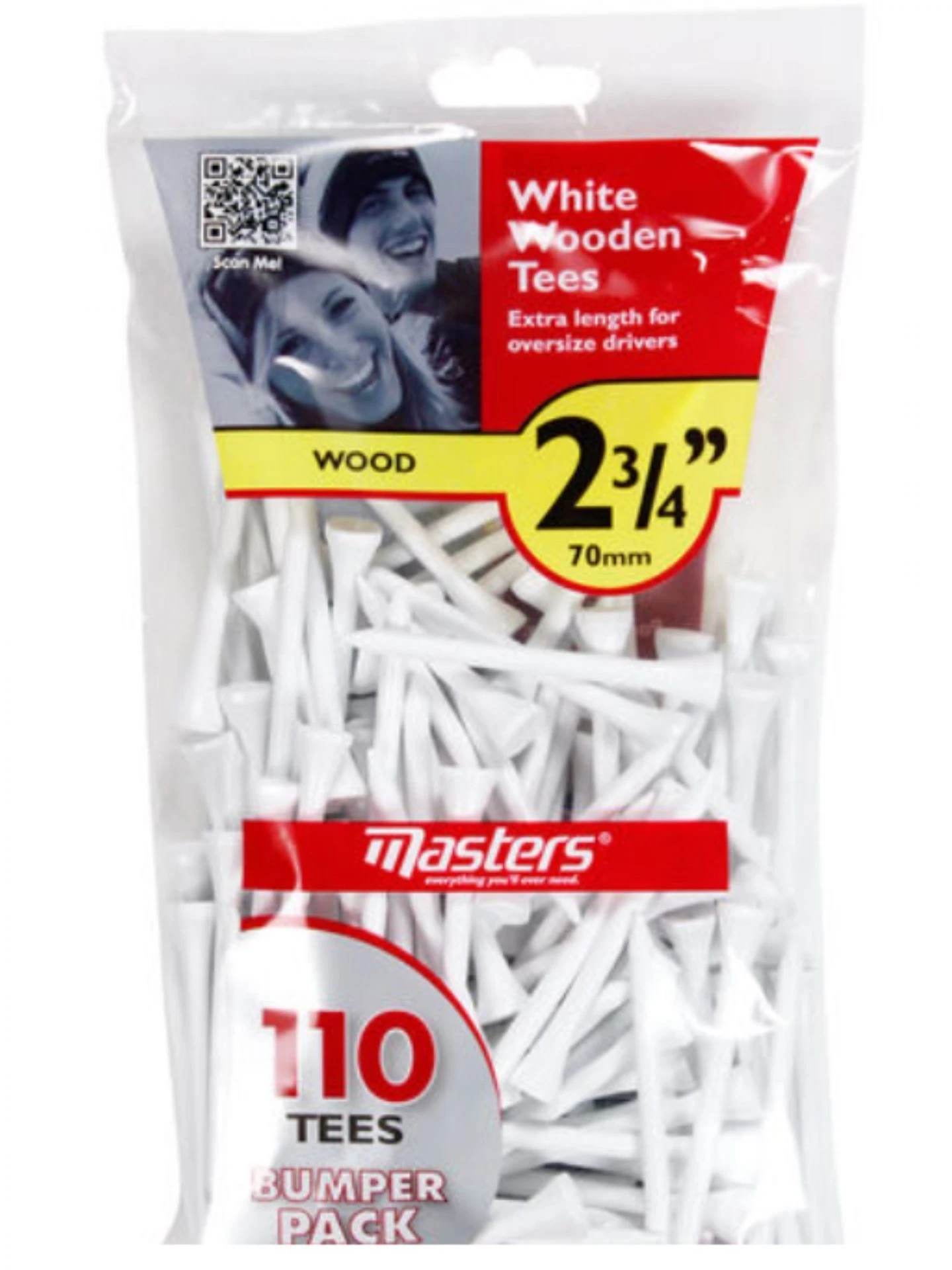 Bumpa Bag Wood Tees 2 3/4 White Bag 110 3 Bumpa Bag Wood Tees 2 3/4 White Bag 110