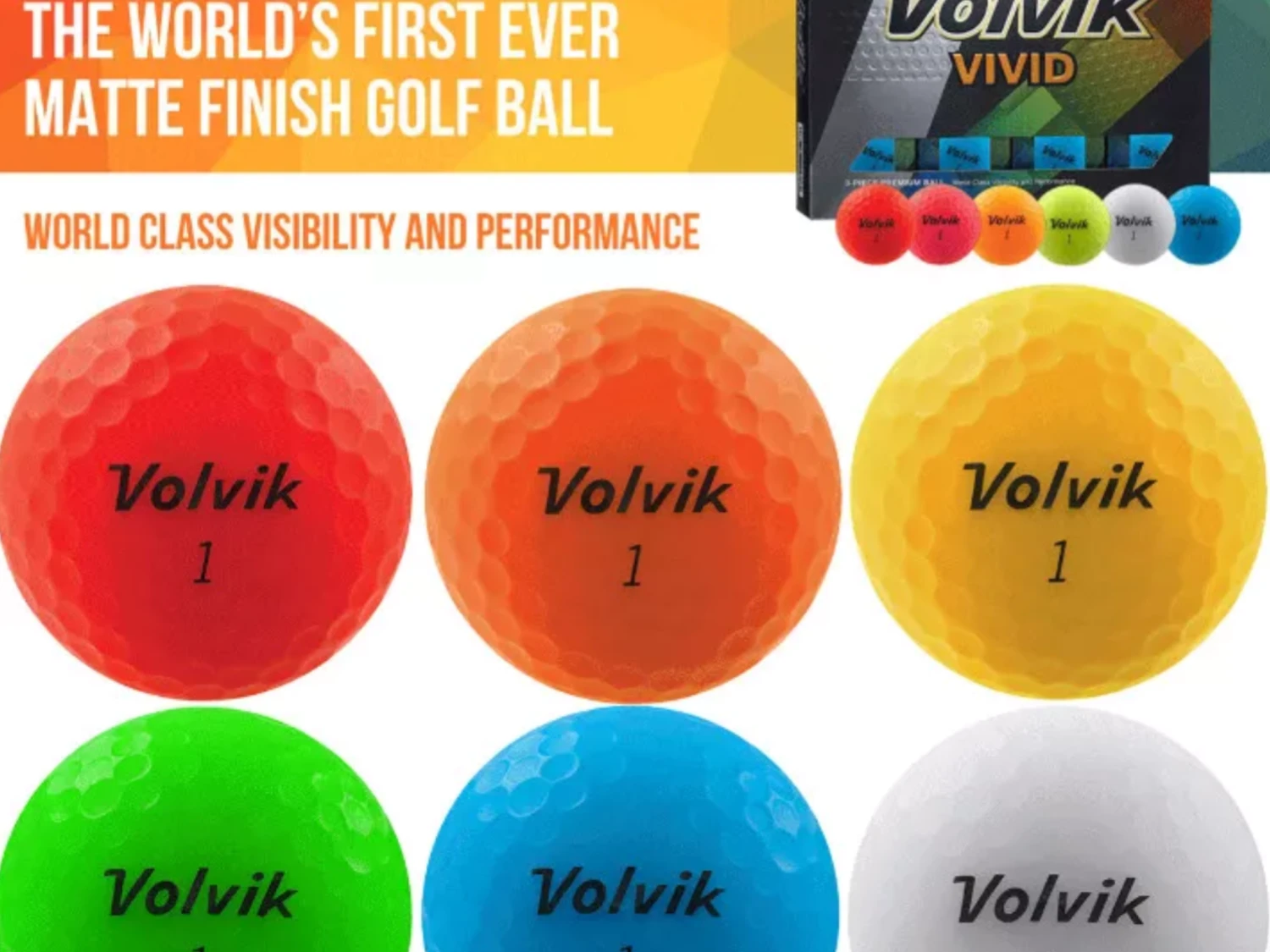 Volvik Vivid Golf Ball (Pearls) 2 Volvik Vivid Golf Ball (Pearls)