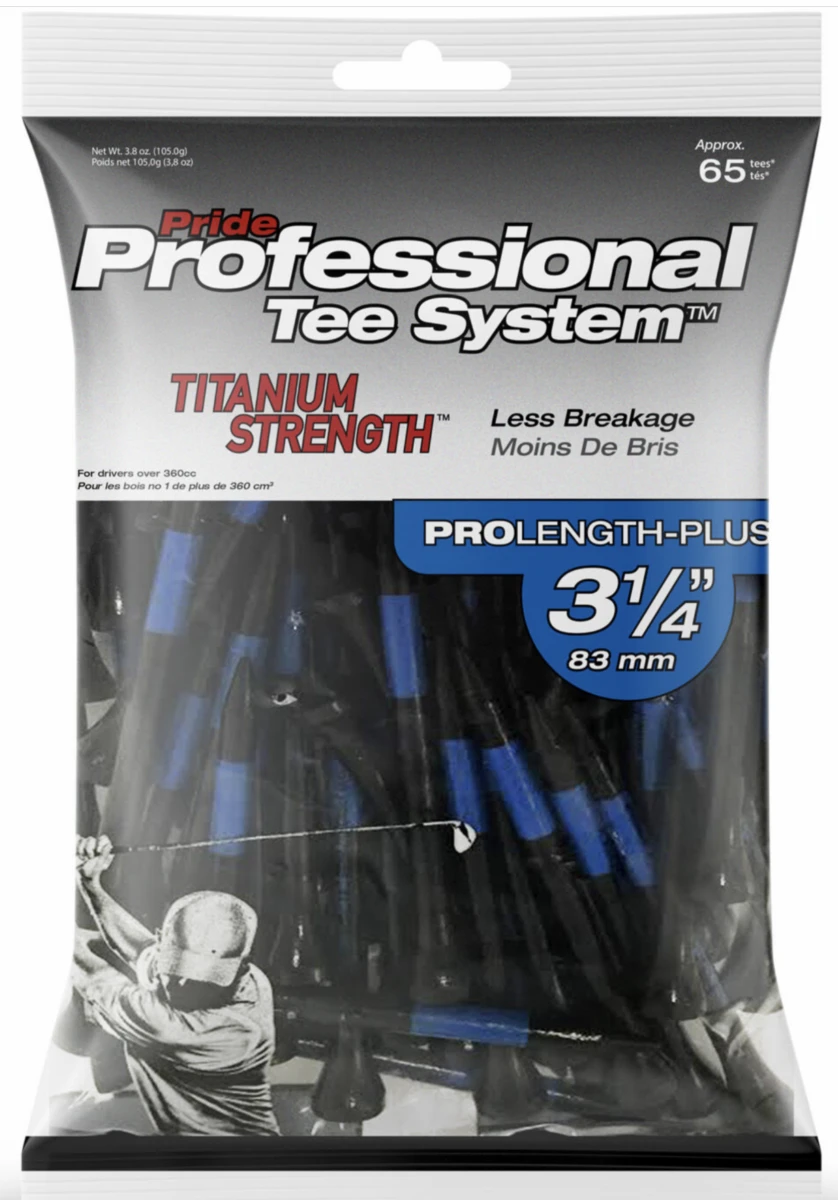 Pride Pts Titanium 3 1/4 Tees - 65 Pack 3 Pride Pts Titanium 3 1/4 Tees - 65 Pack