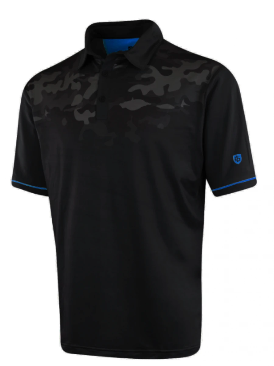 Island Green Junior Graded Black Camo Sub Print Polo Shirt 3 Island Green Junior Graded Black Camo Sub Print Polo Shirt